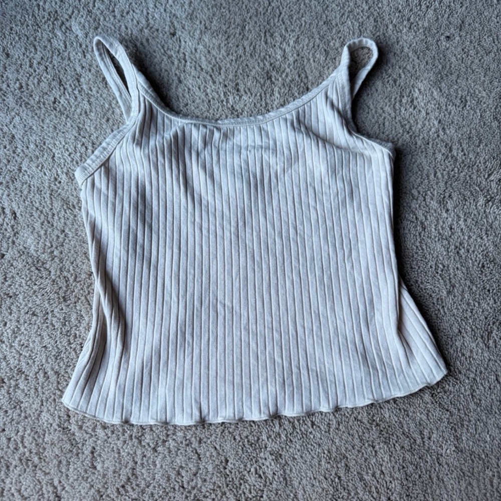 Old Navy Cream Ribbed Camisole